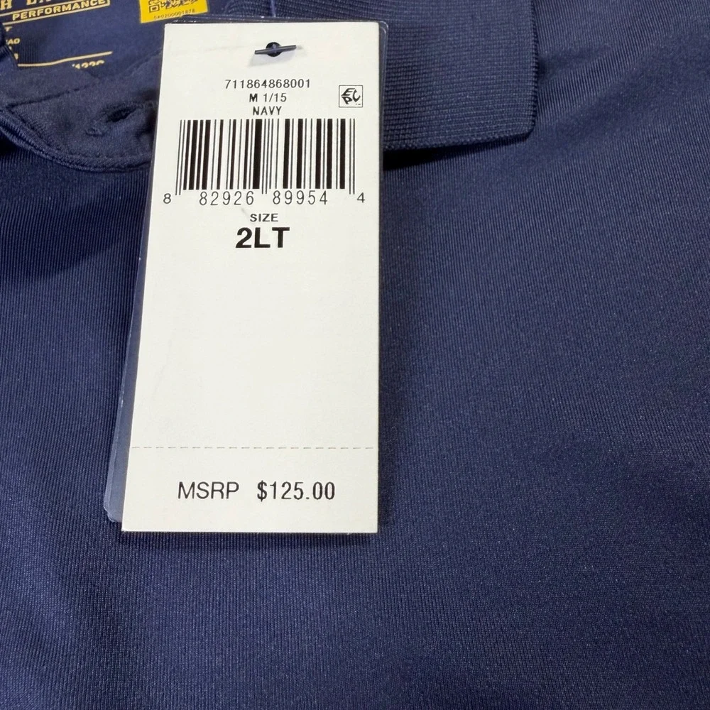 Polo Ralph Lauren Polo Shirt Mens 2XLT Navy Blue Performance Classic Fit New